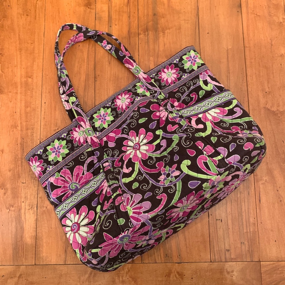 Vera Bradley Large Tote in Purple Punch
